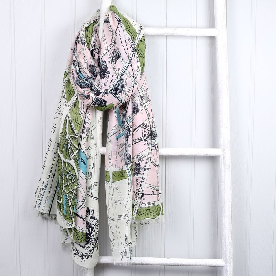 Map Scarves Map Print Scarf Lisa Angel - One Hundred Stars Streets Of Paris Map Scarf map scarves map print scarf lisa angel - one hundred stars streets of paris map scarf