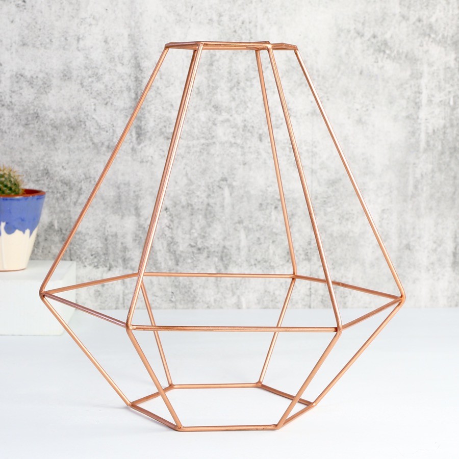 Geometric Copper Lamp Shade Lighting Lisa Angel