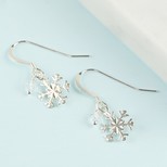 Sterling Silver Snowflake Earrings