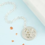 Personalised Sterling Silver Snowflake Charm Necklace