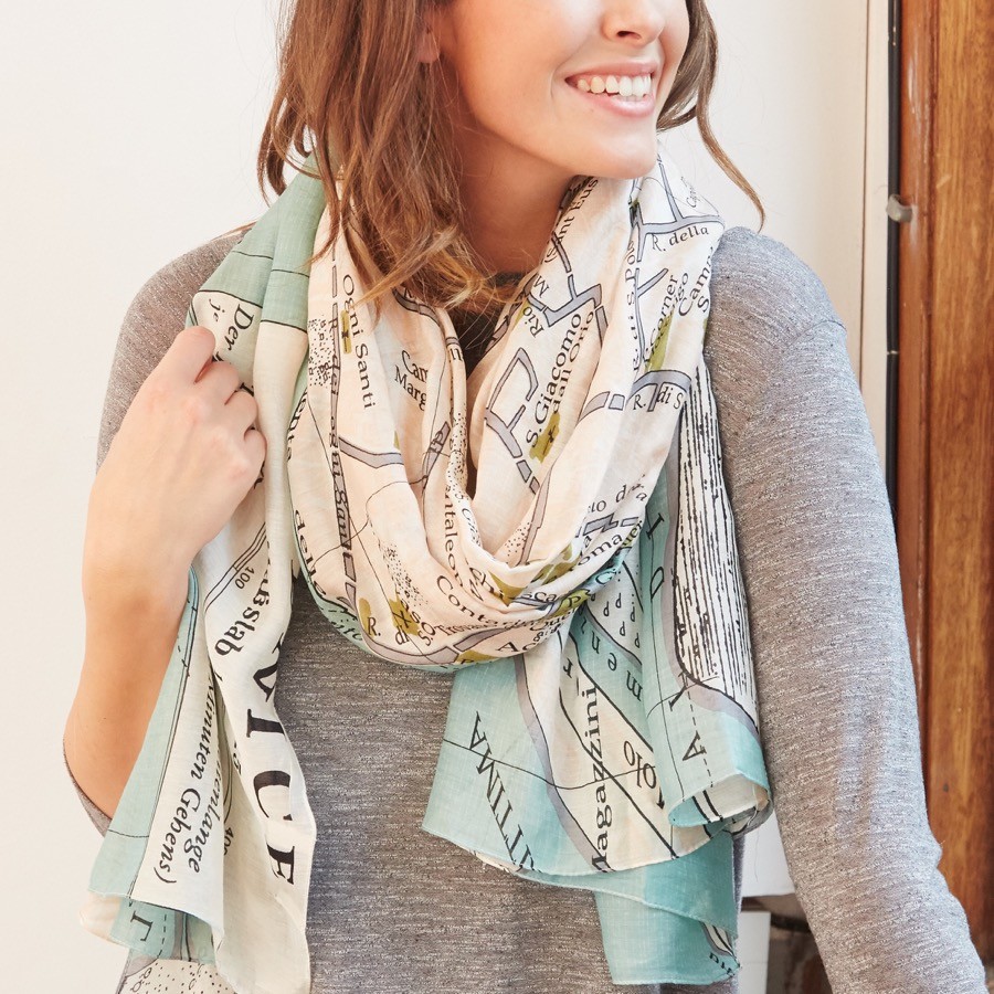 One Hundred Stars Venice Map Print Scarf Accessories Lisa - One Hundred Stars Venice Map Print Scarf Accessories Lisa Angel Scarves one hundred stars venice map print scarf accessories lisa - one hundred stars venice map print scarf accessories lisa angel scarves