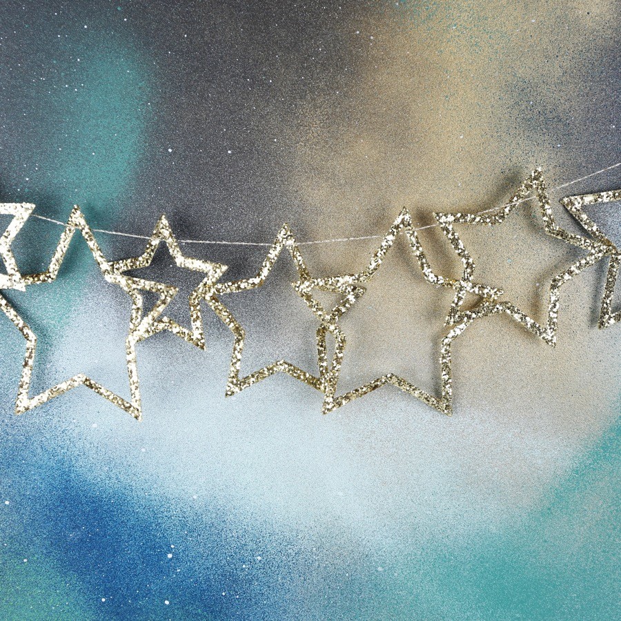 Meri Meri Glitter Stars Mini Garland Lisa Angel