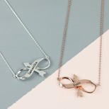 Personalised Infinity Arrow Pendant Necklace