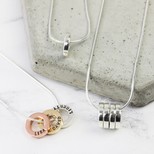 Personalised Sterling Silver 'Family' Bead Necklace