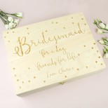 Personalised Engraved Wooden 'Bridesmaid' Box
