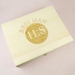 Personalised Engraved Wooden 'Best Man' Box