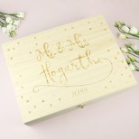 Personalised Engraved Wooden 'Mr & Mrs' Box