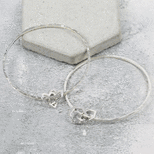 Personalised Sterling Silver Interlocking Charm Bangle