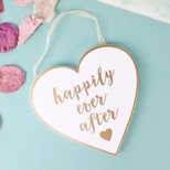 Sass & Belle Hanging 'Happily Every After' Heart Decoration