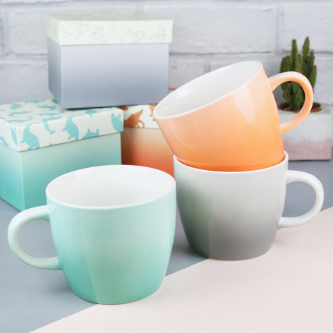 Lisa Angel Ombre Origami Dinosaur Mugs