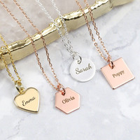 Personalised Charm Shape Necklace